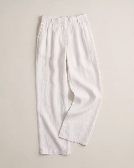 100% European Linen Pleated Trouser - US 8069