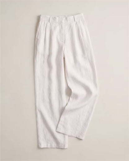 100% European Linen Pleated Trouser - US 7663