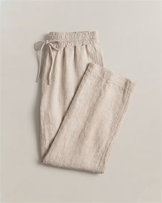 100% European Linen Wide Leg Pants - US 8469