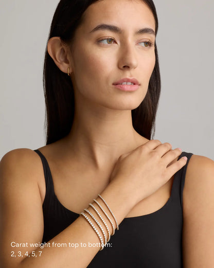 14K Gold Lab Grown Diamond Tennis Bracelet - 4ctw - US 3656