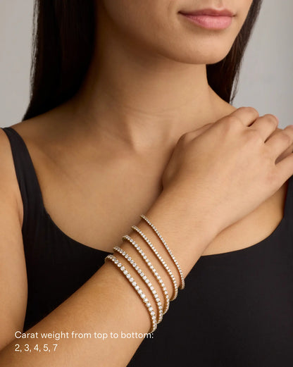 14K Gold Lab Grown Diamond Tennis Bracelet - 4ctw - US 3656