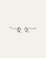 14K Gold Diamond Halo Studs - US 1452