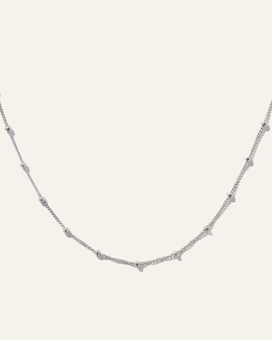 14k Gold Station Bead Choker - US 9134