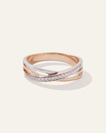 14K Gold Diamond Orbit Ring - US 7024
