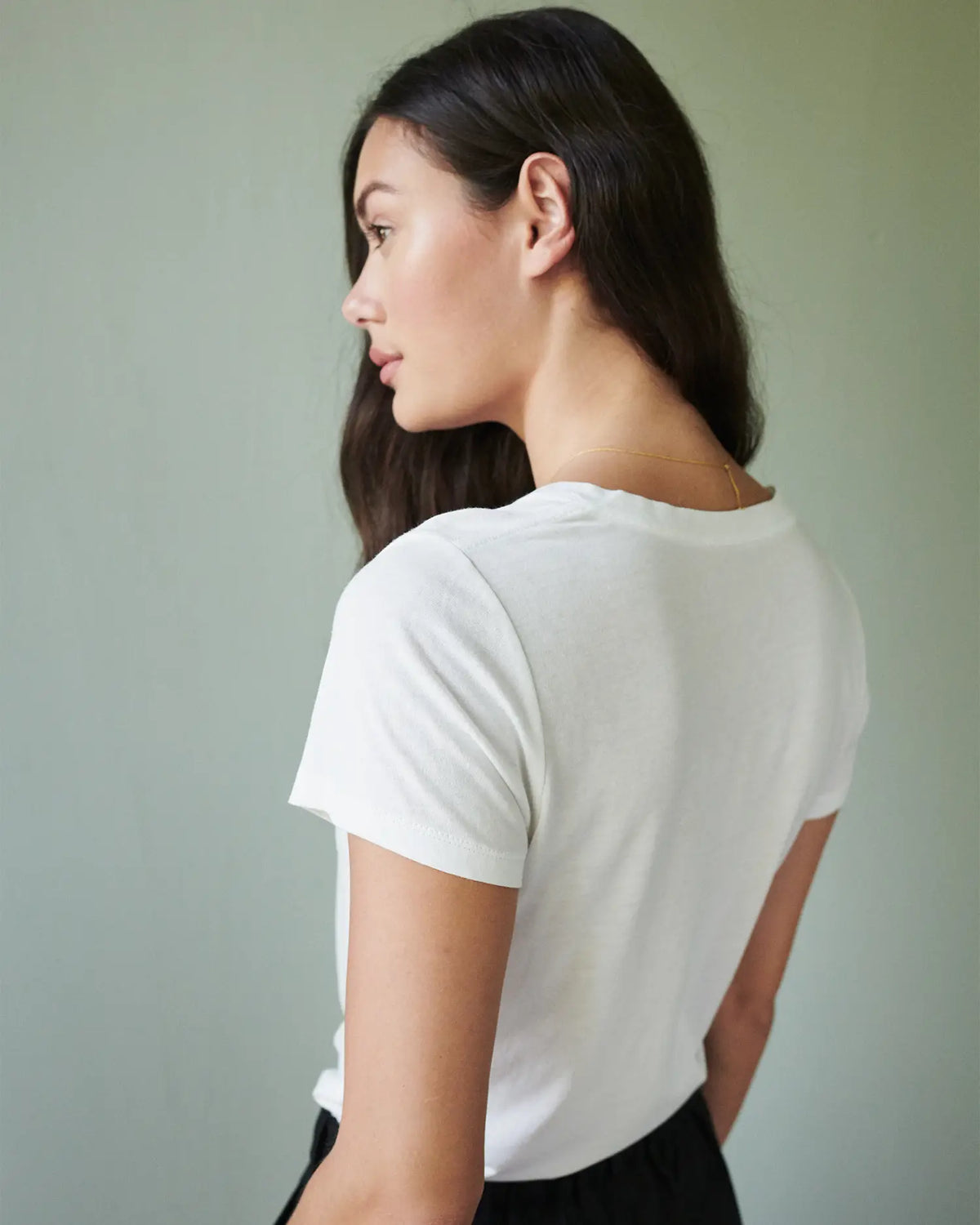 Cotton Modal V-Neck Tee - US 0139