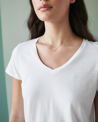 Cotton Modal V-Neck Tee - US 0139