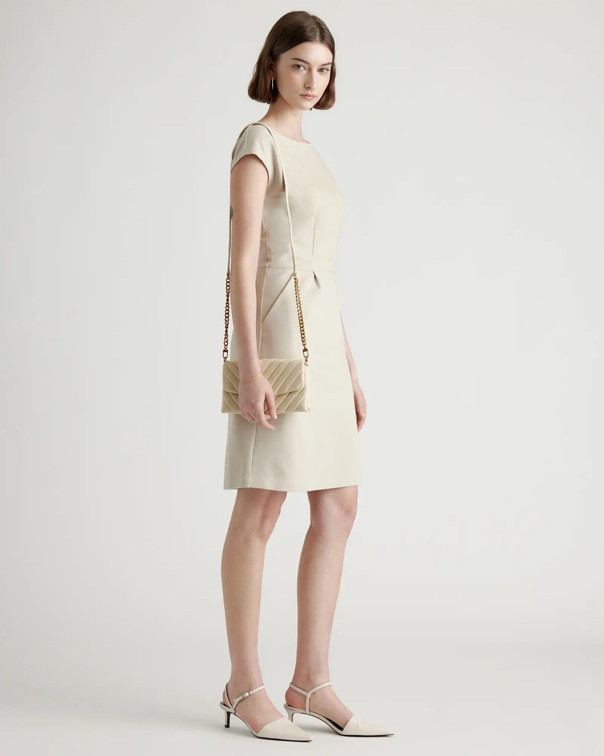 Ultra-Stretch Ponte Cap Sleeve Dress - US 0147