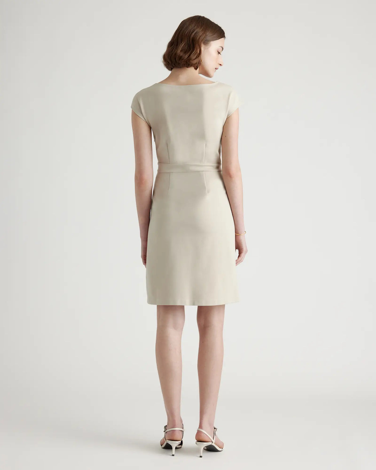 Ultra-Stretch Ponte Cap Sleeve Dress - US 0147