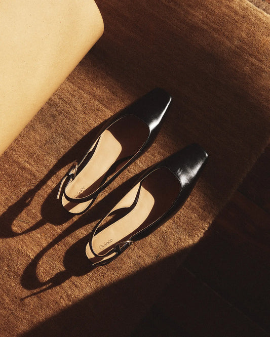 Italian Leather Slingback Flat - US 1147
