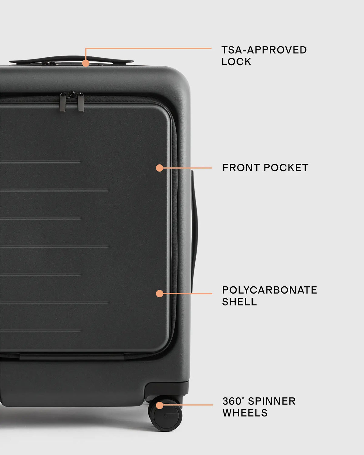 Front Pocket Carry-On Suitcase - US 7677