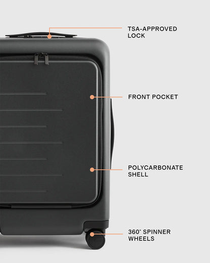 Front Pocket Carry-On Suitcase - US 7677