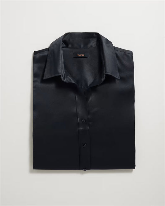 100% Washable Silk Three-Quarter Sleeve Shirt - US 9772