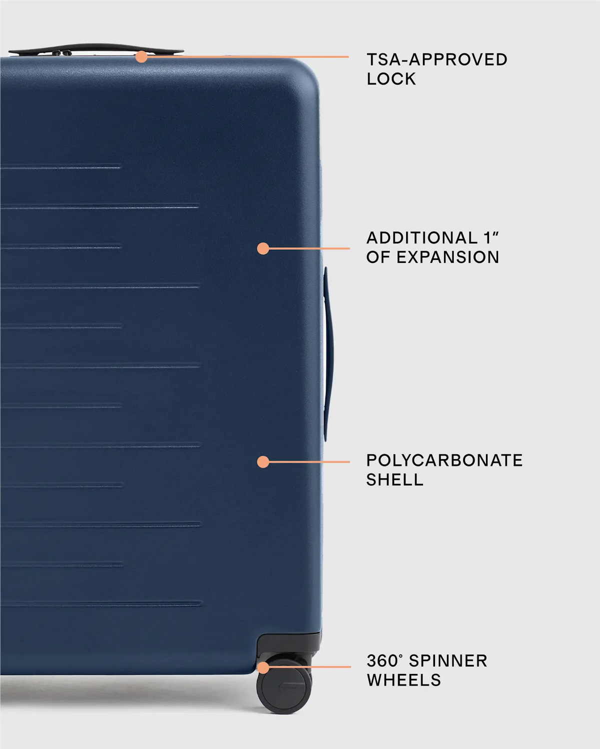 Expandable Large Check-In Suitcase - US 7904