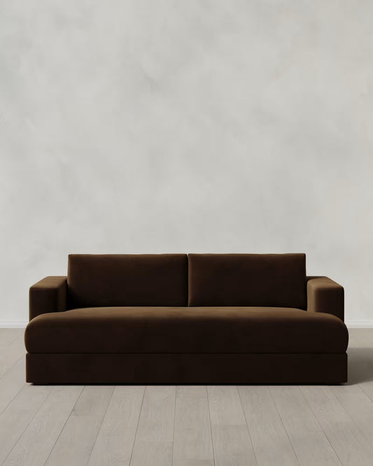 Sierra Curved Arm Sofa in Performance Velvet - US 5915