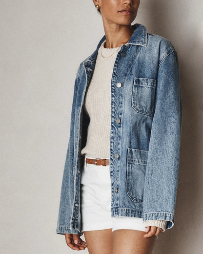 100% Organic Cotton Denim Chore Jacket - US 6389