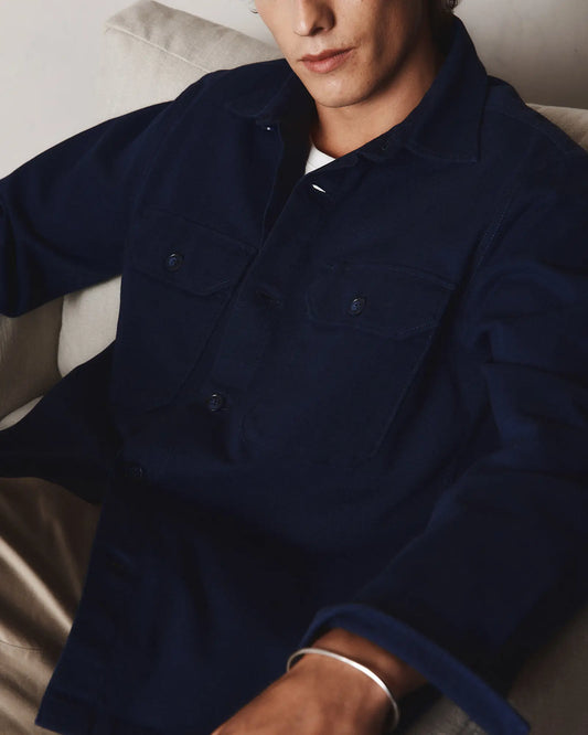 Double-Brushed Stretch Overshirt Jacket - US 9711
