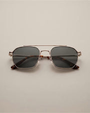 Silver with Green lens
