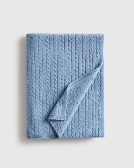 Cable Knit Cashmere Throw - US 7069