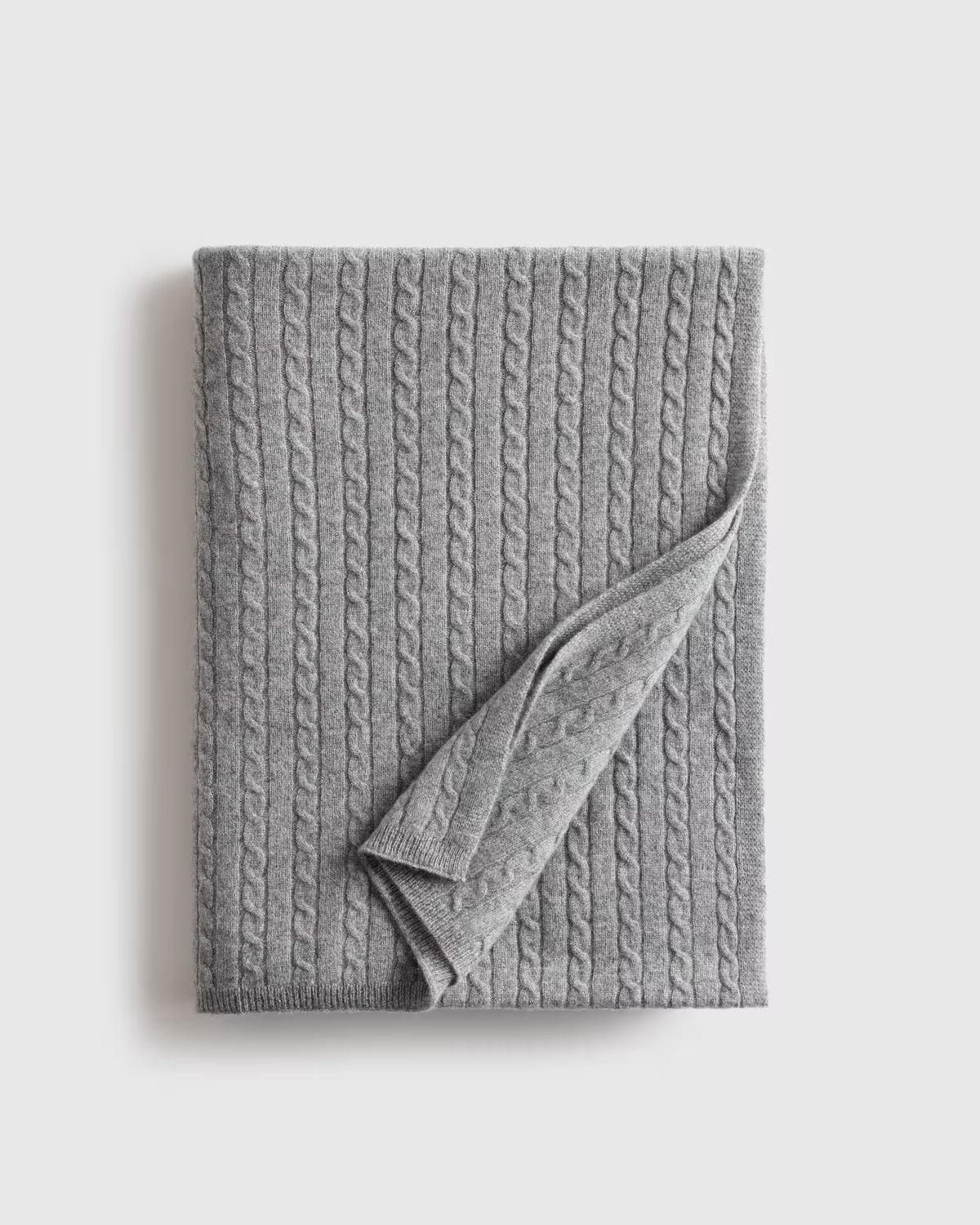 Cable Knit Cashmere Throw - US 8031