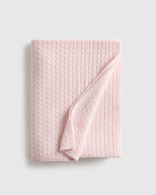 Cable Knit Cashmere Throw - US 2705