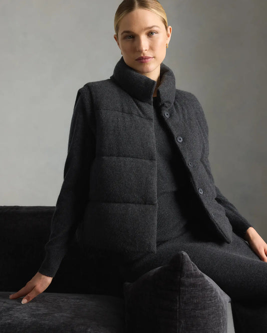 Mongolian Cashmere Puffer Vest - US 2955
