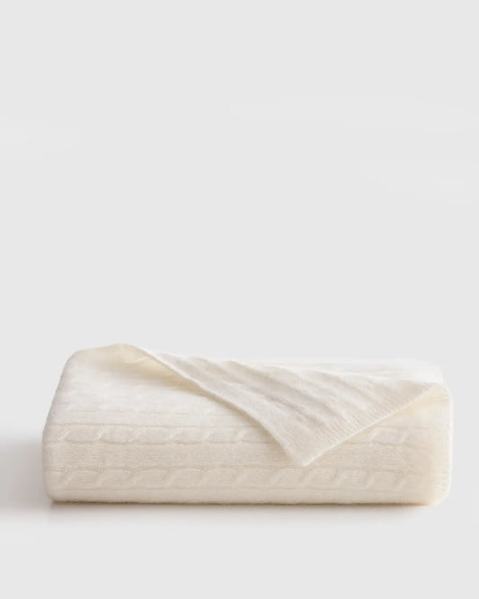 Mongolian Cashmere Cable Knit Baby Blanket - US 3158