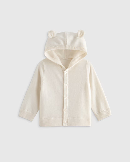 Washable Cashmere Hooded Cardigan - US 9968