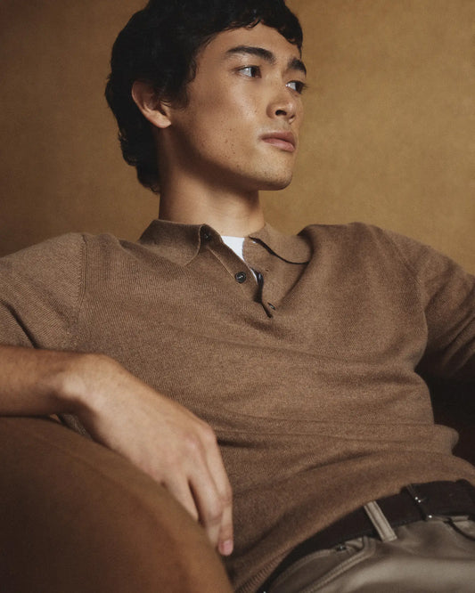 Mongolian Cashmere Polo Sweater - US 1891