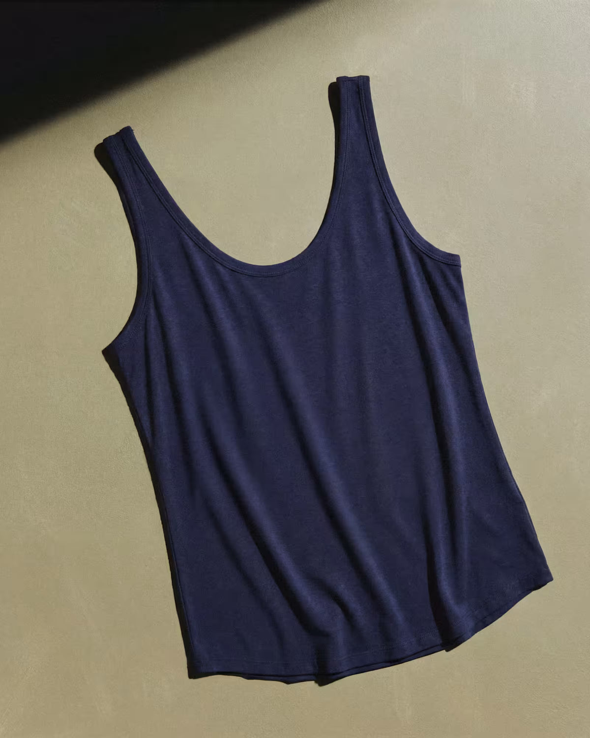 Cotton Modal Double Scoop Neck Tank - US 5625