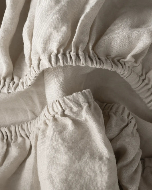 European Linen Fitted Crib Sheet - US 9131