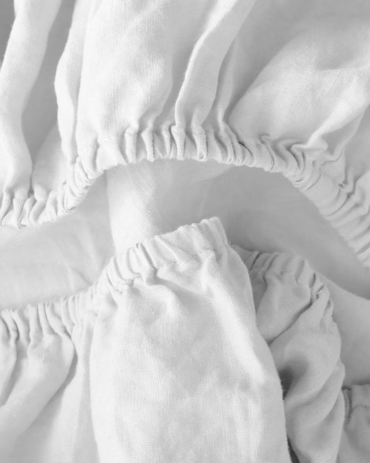 European Linen Fitted Crib Sheet - US 3343