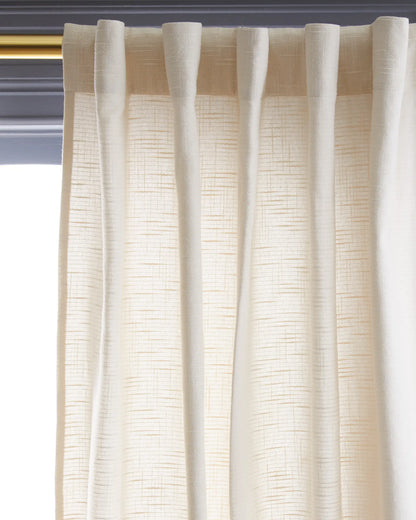 Cotton Slub Curtain - Single Panel - US 6575