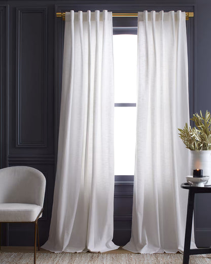 Cotton Slub Curtain - Single Panel - US 7257