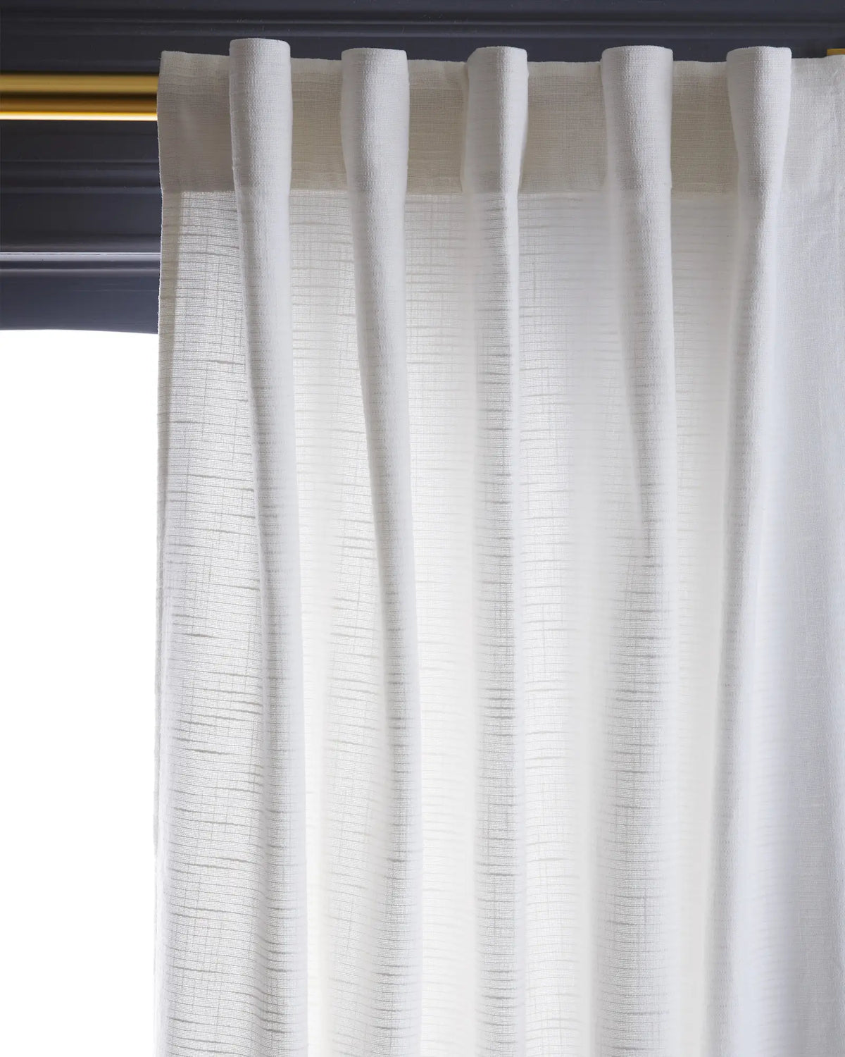 Cotton Slub Curtain - Single Panel - US 7257