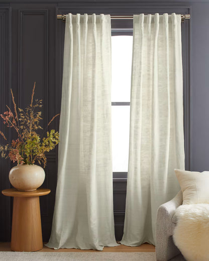 Raw Silk Curtain - Single Panel - US 4040