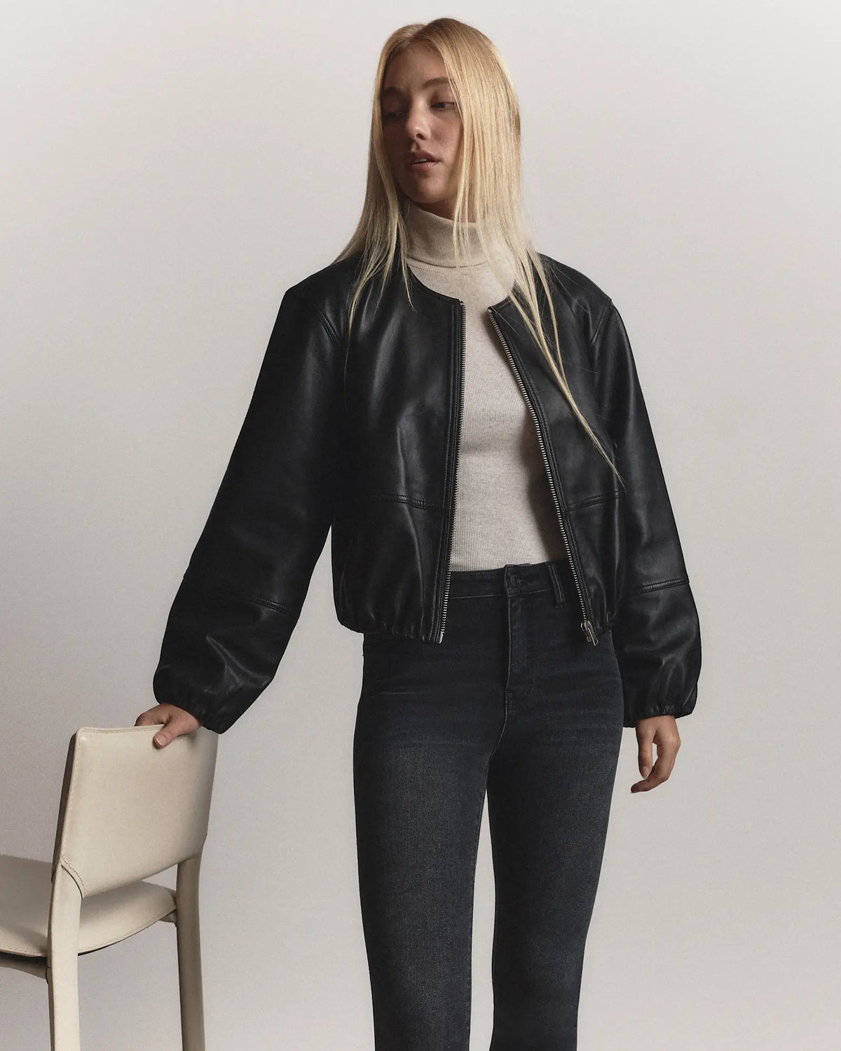 Organic Cotton Micro-Rib Turtleneck - US 7093