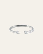 14K Gold Diamond Bezel Open Ring - US 2981
