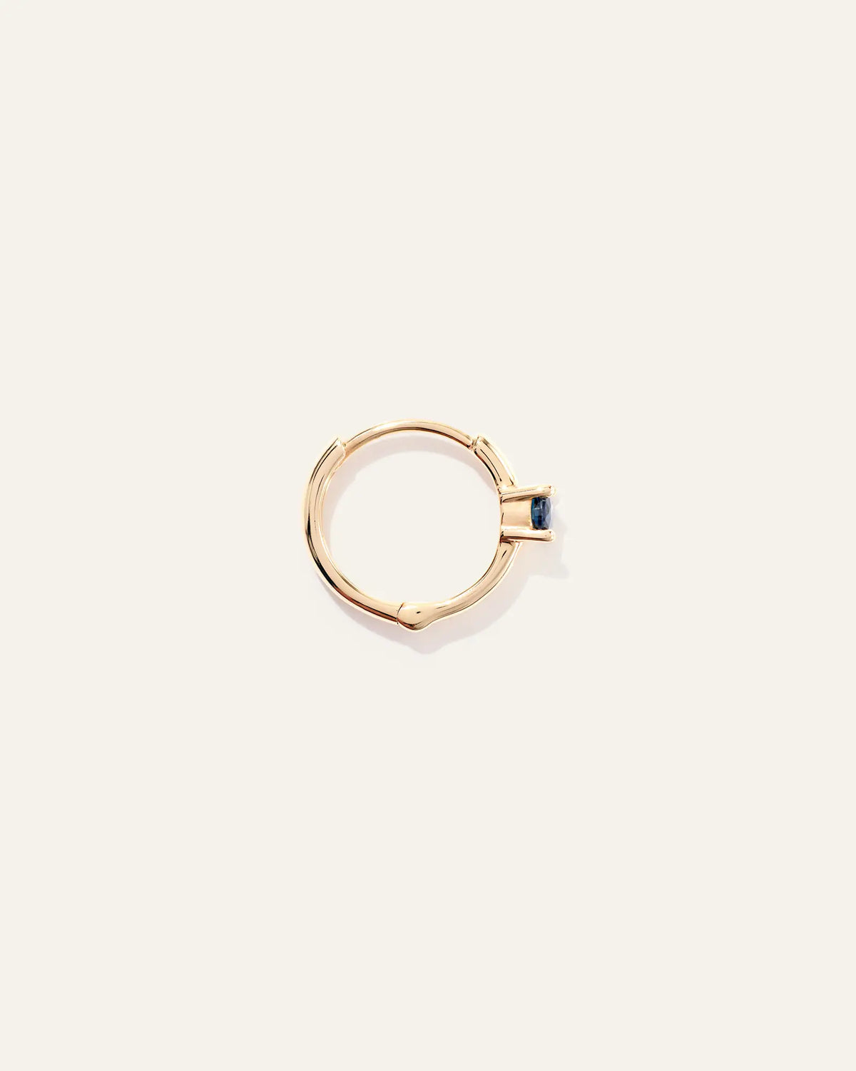 14K Gold Gemstone Tiny Huggie - Single - US 0102