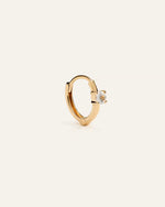 14K Gold Gemstone Tiny Huggie - Single - US 1937