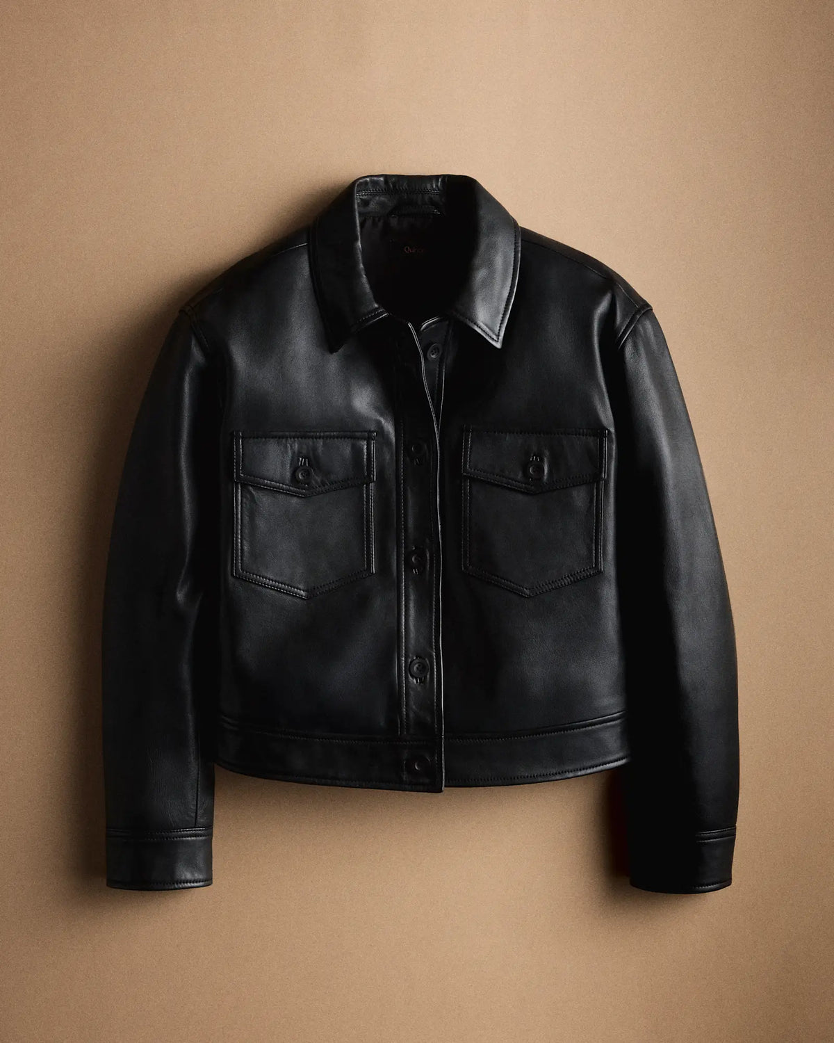 100% Leather Cropped Jacket - US 4351