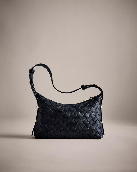 Italian Leather Handwoven Mini Bag - US 4983