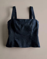 100% European Linen Fitted Tank - US 8497