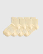 Everyday Cotton Solid Quarter Socks (4-Pack) - US 7950