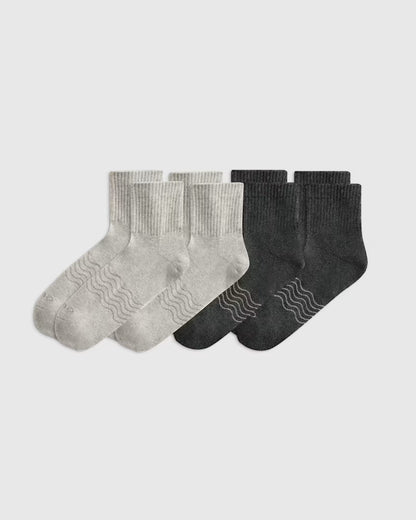 Everyday Cotton Solid Quarter Socks (4-Pack) - US 4184