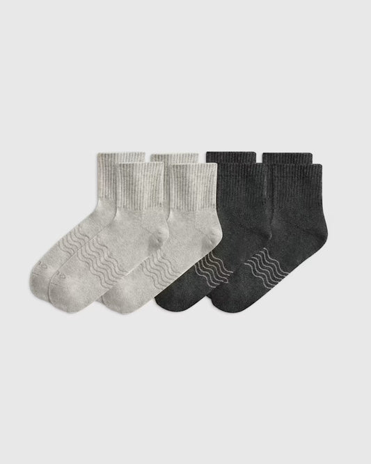 Everyday Cotton Solid Quarter Socks (4-Pack) - US 4184