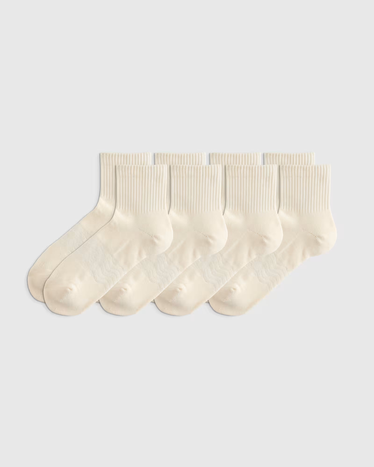 Everyday Cotton Solid Quarter Socks (4-Pack) - US 0371