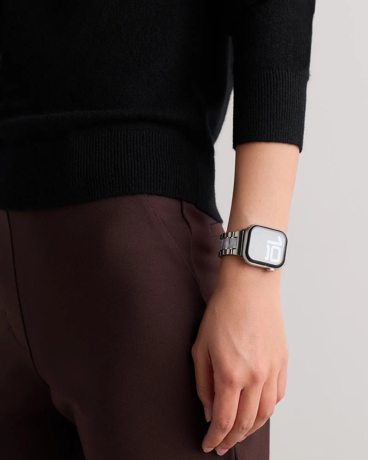Stainless Steel & Acetate Bracelet Smartwatch Band - US 8303