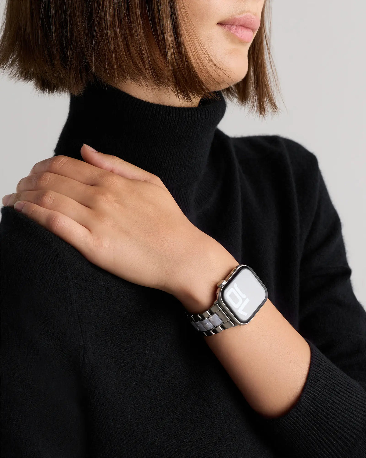 Stainless Steel & Acetate Bracelet Smartwatch Band - US 8303
