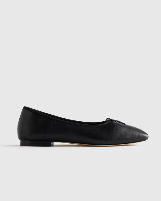 Italian Leather Square Toe Ballet Flat - US 9445