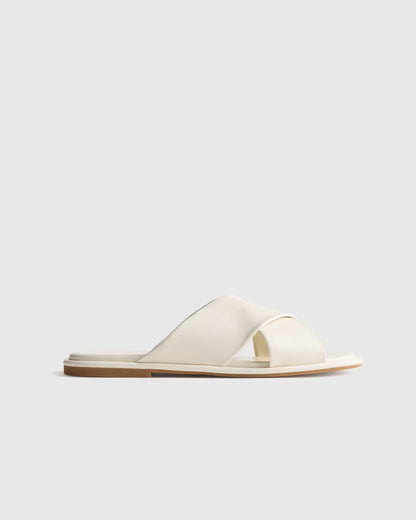 Italian Leather Crossover Slide - US 4322